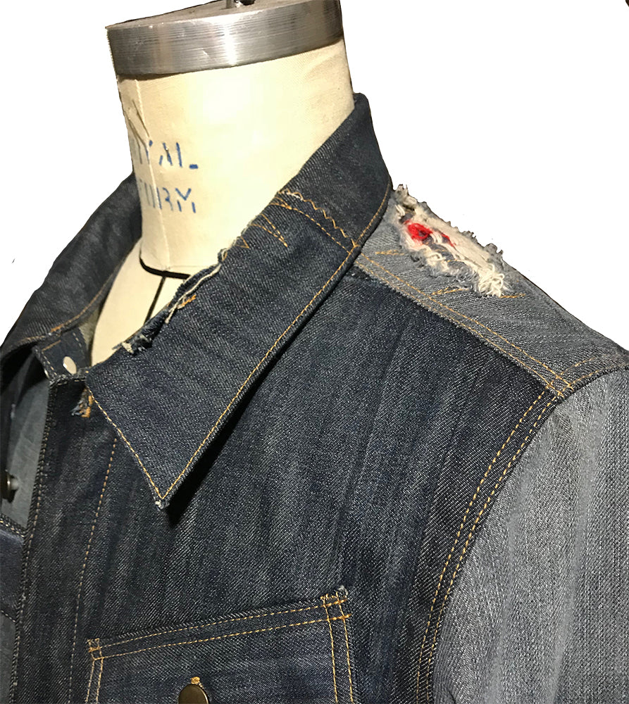 Reconstructed Denim Jacket-Small