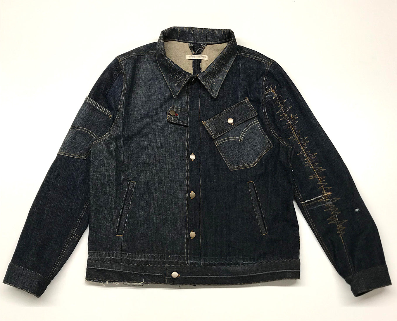 Reconstructed Zig-Zag Denim Jacket